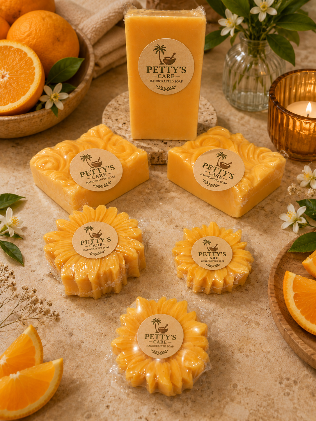 Orange Sunrise handcrafted soap